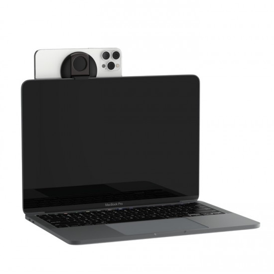 iPhone magnetic mount for MacBook Black