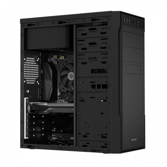 Computer case without power supply L1 2xUSB 3.0, black