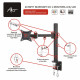 Bracket for 1 LCD monitor 13-27& 39 & 39 L01