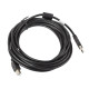 Cable USB 2.0 AM-BM 5M Ferryt black