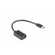 Adapter USB C(M)-USB-A (F)2.0 0.15M OTG czarny