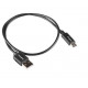 Cable USB-C(M)-USB-A(M) 1.8m black BOX QC 3.0