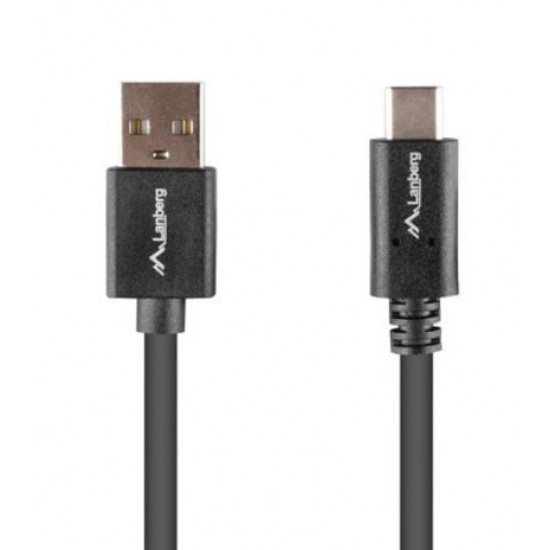 Cable USB-C(M)-USB-A(M) 1.8m black BOX QC 3.0