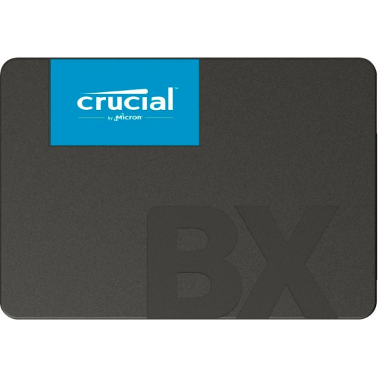 SSD|CRUCIAL|BX500|500GB|SATA 3.0|Write speed 500 MBytes/sec|Read speed 550 MBytes/sec|2,5