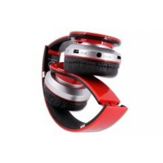 Stereo headphone bluetooth CRISTAL red