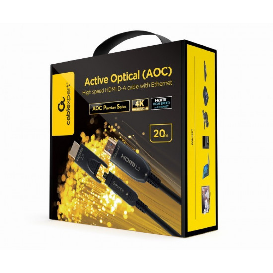 Cable AOC High Speed HDMI with ethernet 20 m with adapter D/A