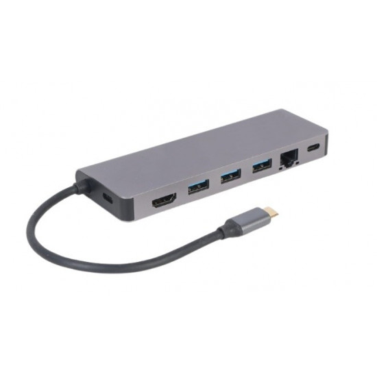 USB-C Hub for HDMI 1xUSB-C GbE 2xUSB-A Card PD