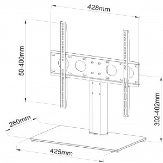 Minitable/stand + TV holder 32-55 inches 40kg SD-33