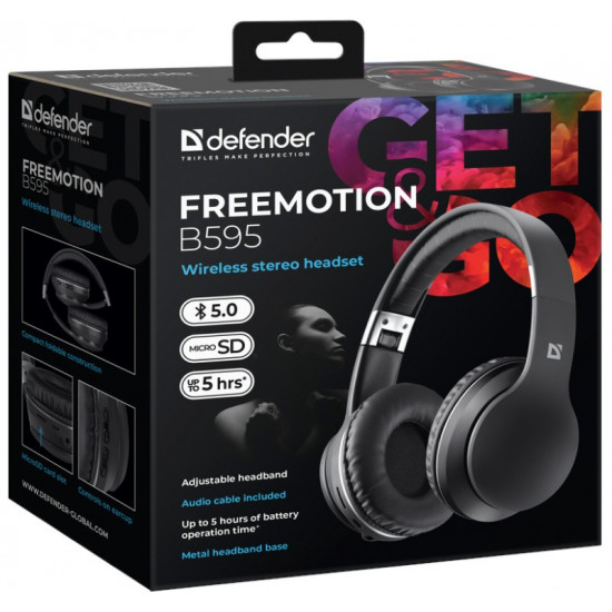 BLUETOOTH HEADPHONES FR EEMOTION B595 BLACK