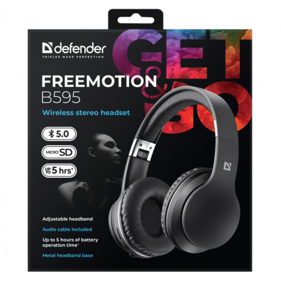 BLUETOOTH HEADPHONES FR EEMOTION B595 BLACK