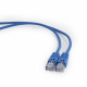 Blue Patch cord cat. 5E molded strain relief 50u plugs, 0.5 m