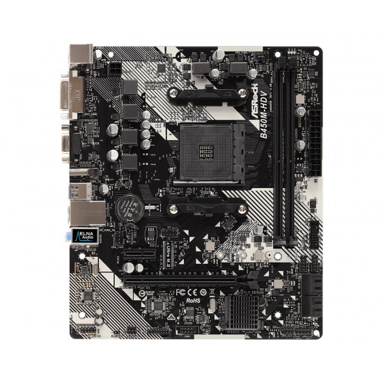 Motherboard B450M-HDV R4.0 AM4 2DDR4 VGA/DVI/HDMI/M.2 uATX