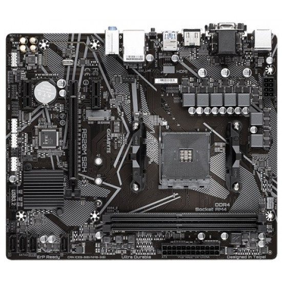 Motherboard A520M S2H AM4 2DDR4 M.2 HDMI/DVI mATX