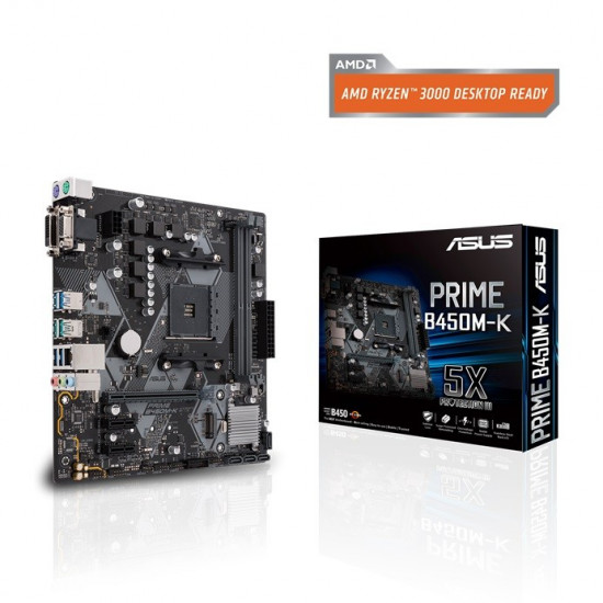 Motherboard PRIME B450M-K II AM4 2D DR4 DVI/DSUB/USB3.1/M.2 mATX