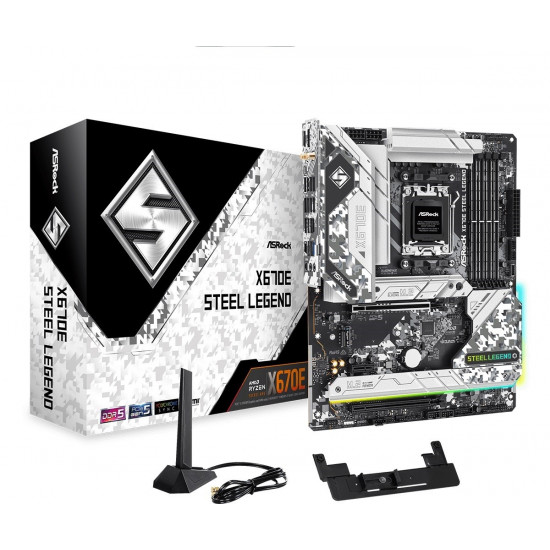 Motherboard X670E STEEL LEGEND AM5 4DDR5 HDMI/DP M.2 ATX