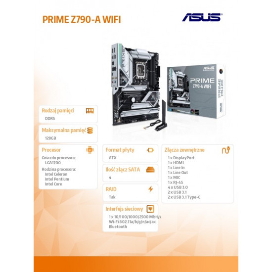 Motherboard PRIME Z790-A WIFI s1700 4DDR5 HDMI/DP ATX