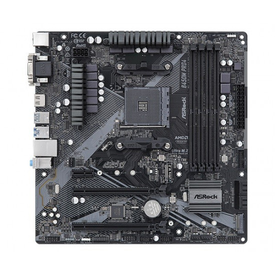 Motherboard B450M PRO4 R2.0 AM4 4DDR4 HDMI uATX