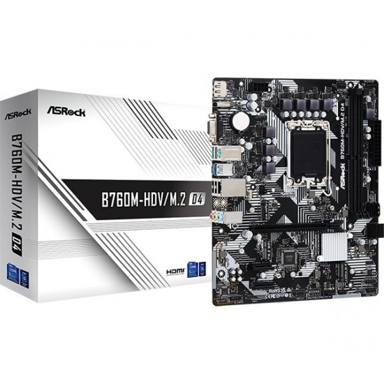 Motherboard B760M-HDV/M.2 D4 s1700 2DDR4 DP/HDMI mATX