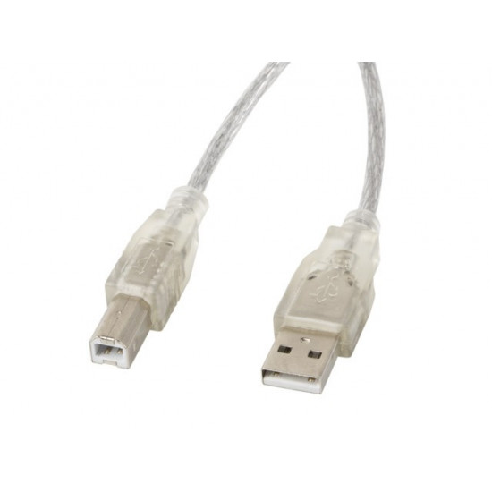 Cable USB 2.0 AM-BM 3M Ferryt transparent