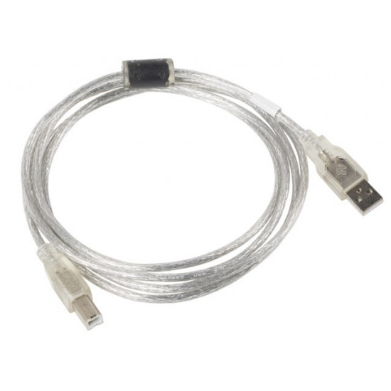 Cable USB 2.0 AM-BM 3M Ferryt transparent