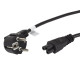 Laptop power cable (MIKI) IEC 7/7 - IEC 320 C5 1.8M VDE black