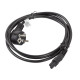 Laptop power cable (MIKI) IEC 7/7 - IEC 320 C5 1.8M VDE black