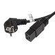 Cable power CEE 7/7 - IEC 320 C19 16A VDE 1.8M black