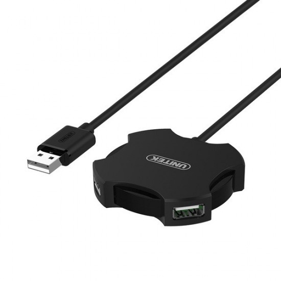 HUB 4x USB 2.0 micro black Y-2178