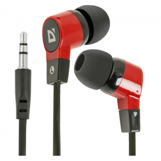 Wired earphones BASIC 619 black-red