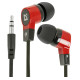 Wired earphones BASIC 619 black-red