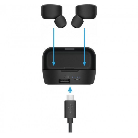 WIRELESS HEADPHONES TWINS 639 BLACK