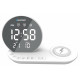 FM PLL clock radio/ALARM/USB/CR85WH Charge/Wireless charging/Indoor/outdoor temperature/white/CR85WH CHARGE