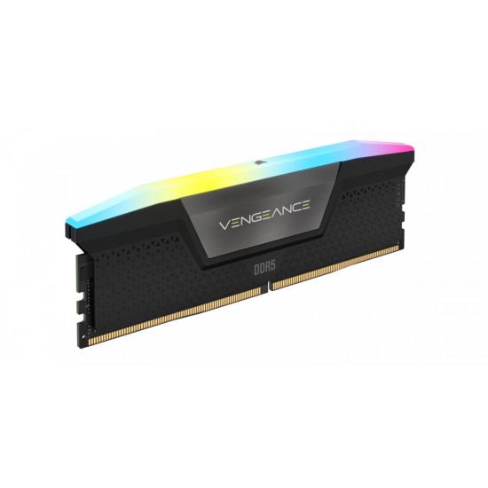 CORSAIR VENGEANCE RGB 32GB 2x16GB DDR5 6000MT/s DIMM Unbuffered 36-44-44-96 Std PMIC XMP 3.0 Black Heatspreader PCB 1.4V