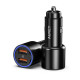 CC-Y17S Aluminium Car Charger 2xUSB QC 3.0 36W LED