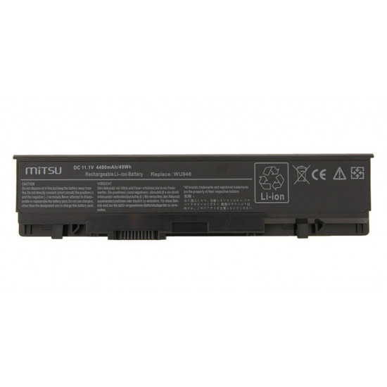 Battery for Dell Studio 1535, 1537 4400 mAh (49 Wh) 10.8 - 11.1 Volt