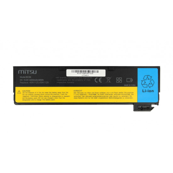 Battery for Lenovo T440, X240 4400 mAh (48 Wh) 10.8 - 11.1 Volt