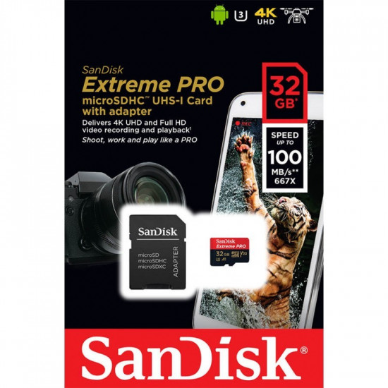 Extreme Pro microSDHC 32GB 100/90 MB/s A1 V30