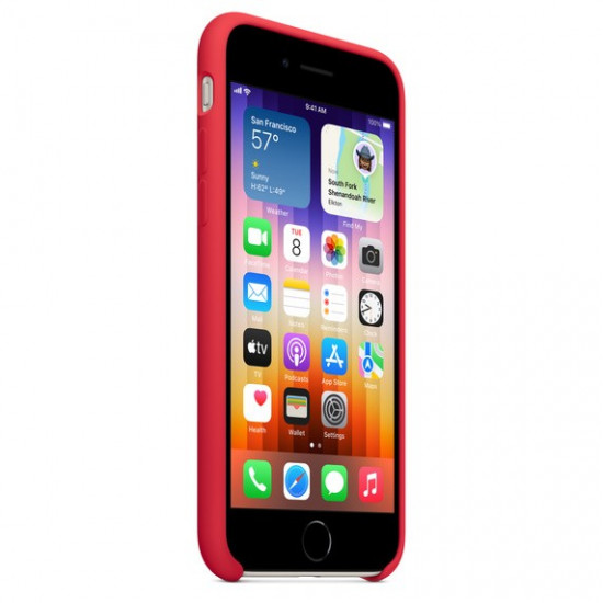 Silicone case for iPhonea SE - (PRODUCT)RED