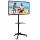 Mobile stand LCD/LED 23-55 inches adjustable with shelf, black