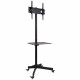 Mobile stand LCD/LED 23-55 inches adjustable with shelf, black