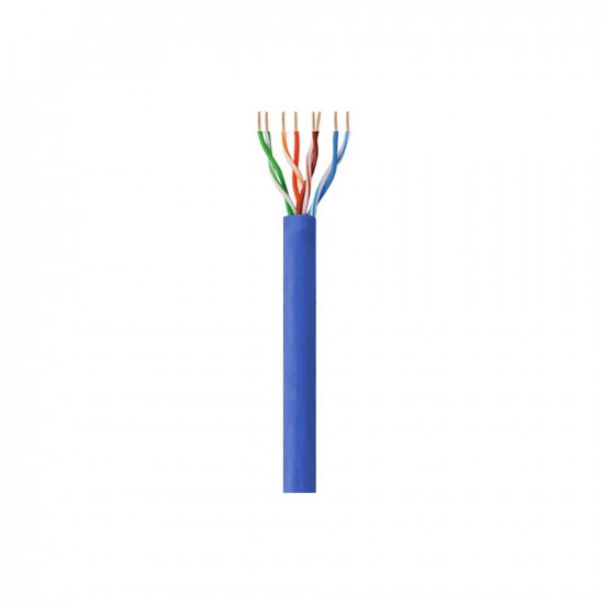 Installation cable twisted pair UTP Cat6 4x2 wire CCA 305m blue