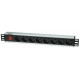 Black surge strip rack 19 230V/10A