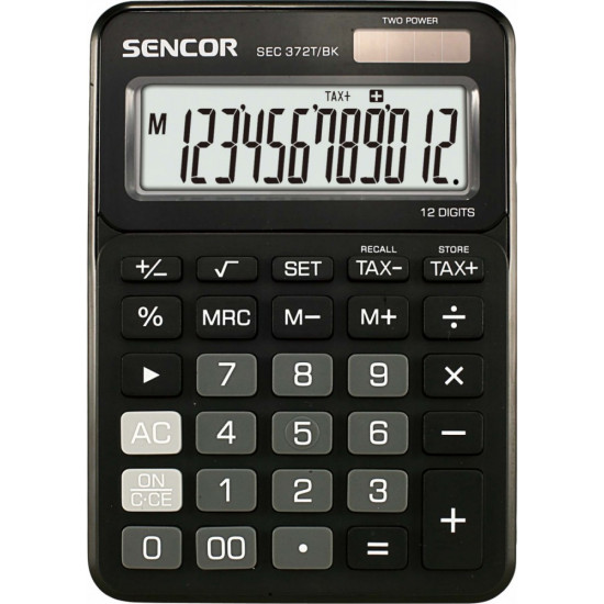 Calculator SEC 372BK Table, 12 Digit LCD