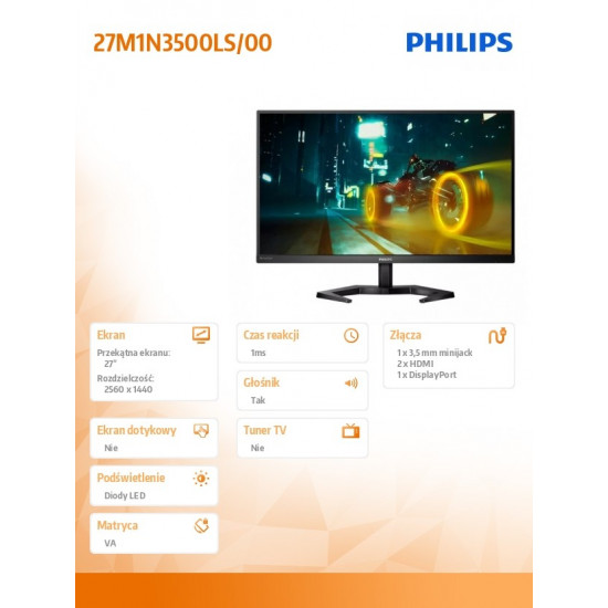 Monitor 27M1N3500LS 27 inch VA 144Hz HDMIx2 DP Speakers