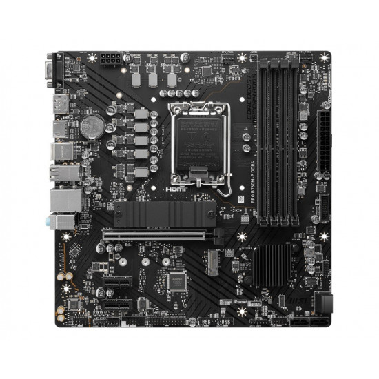 Motherboard PRO B760M-P DDR4 s1700 4DDR4 DP/HDMI 2M.2 mATX