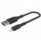 Cable Braided USB-Light ning 15cm black