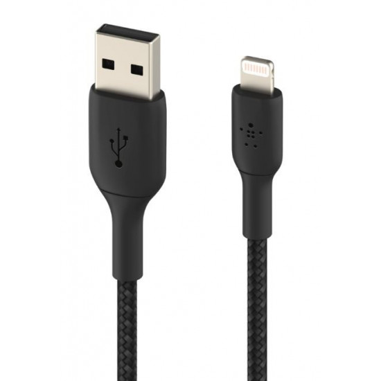 Cable Braided USB-Light ning 15cm black