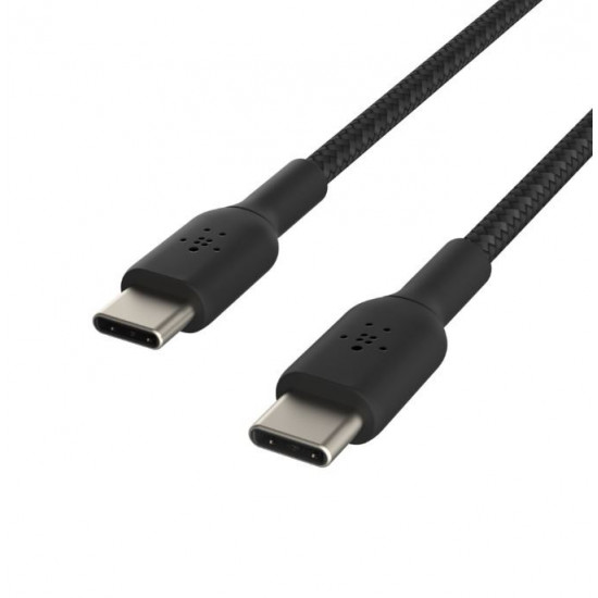 Cable Braided USB-C USB-C 1m Black