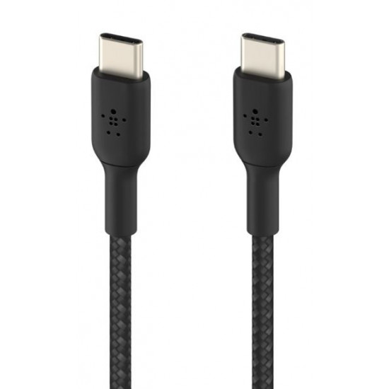 Cable Braided USB-C USB-C 1m Black