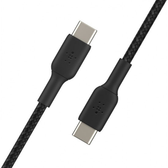 Cable Braided USB-C USB-C 1m Black